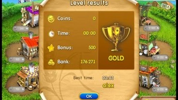 Farm frenzy 2 only GOLD (level 52) Product street 7 Веселая ферма 2 Фабрикатная 7 (уровень 52)