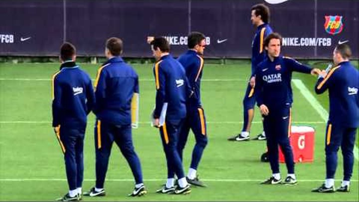 FC Barcelona training session: Final training session before Celta clash