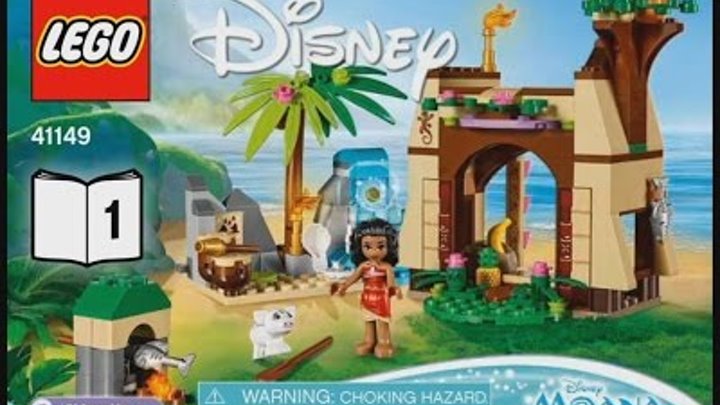 LEGO Disney Princess 41149 Moana's Island Adventure - instruction timelapse
