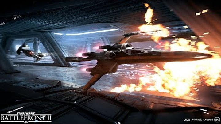 Star Wars Battlefront II - Starfighter Assault Gameplay on PS4 Pro