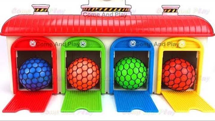 Learn Colors Tayo the Little Bus Slime Balls Garage Playset Surprise Toys Disney Superhero TMNT