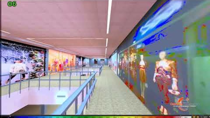 3D визуализация освещения в торговом центре