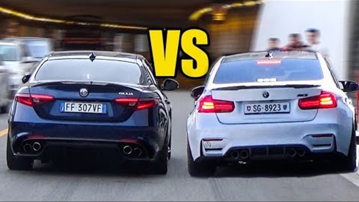 Alfa Romeo GIULIA QV vs BMW M3 - SOUND BATTLE! Alfa Romeo GIULIA QV vs BMW M3 - SOUND BATTLE!