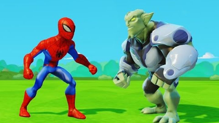 Человек-Паук против Зелёного гоблина и приключения машинок Тачки Дисней Spider-Man & Green Goblin