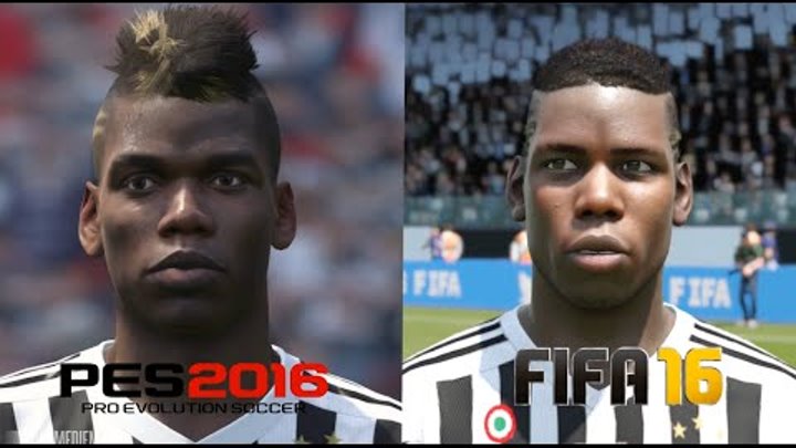 PES 2016 vs FIFA 16 Juventus Player Faces Comparison