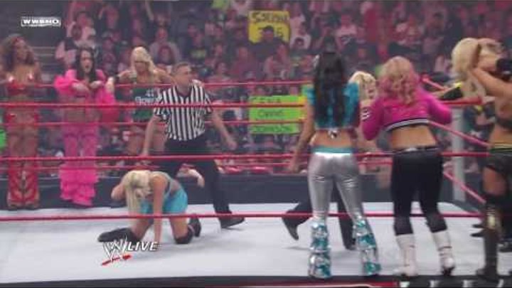 WWE Raw 03 30 09 Team Melina Vs Team Maryse *Perfect Quality*