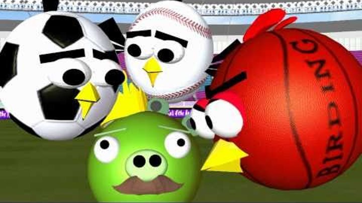 Ball Games with the Angry Birds ♫ 3D animated spoof ☺ FunVideoTV-style