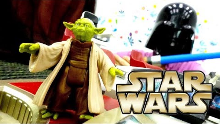 Звездные Войны (Star Wars): магистр ЙОДА и его падаван против ДАРТА ВЕЙДЕРА. Видео про игрушки