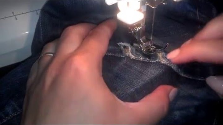 Потертости и дыры джинсов. Как устранить -способ штуковки.