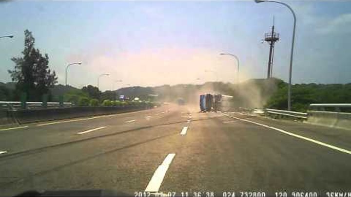 Bus lost control and rollover on highway