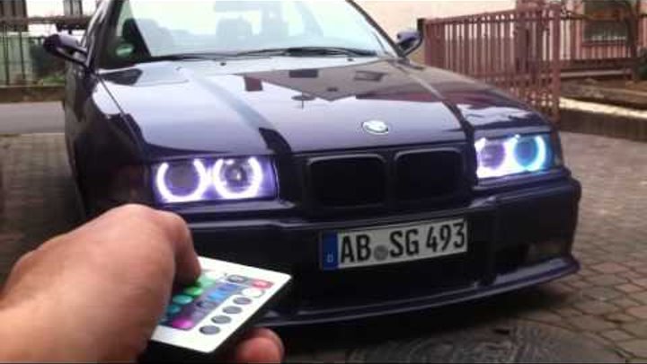 BMW E36 Multi Color ANGEL EYES Video BMW E36 Multi Color ANGEL EYES Video