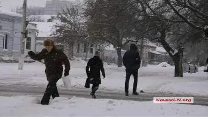 Новости-N: снег в Николаеве 2 марта 2018
