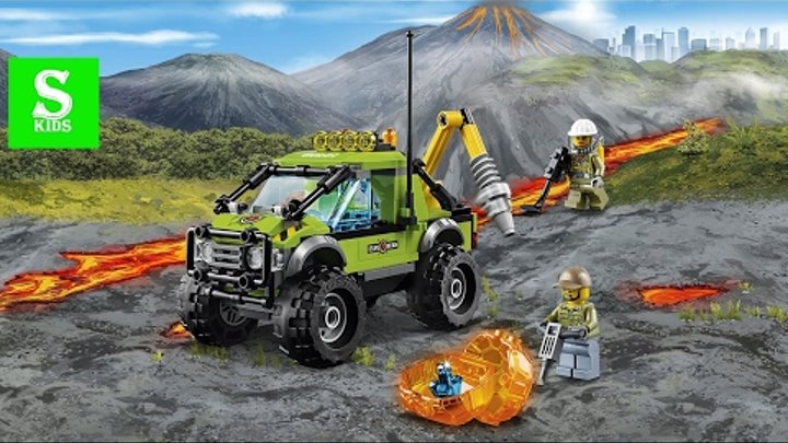 Лего Сити Исследователи Вулканов. Лего Грузовик Explore The Secrets of the Lava - LEGO® CITY 60121