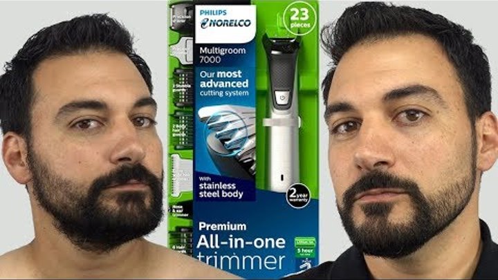 Beard Trimming - Philips Norelco Multigroom 7000 - Model MG7750 смотреть онлайн Beard Trimming - Philips Norelco Multigroom 7000 - Model MG7750