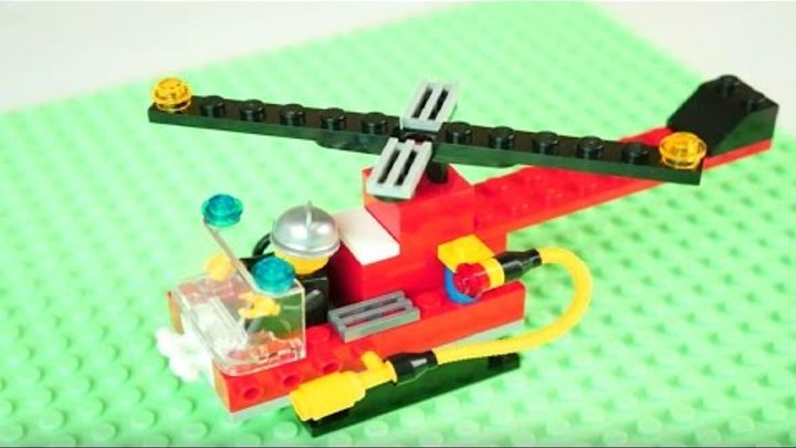 Собираем конструктор Лего. Пожарный вертолет Lego. Видео для детей.
