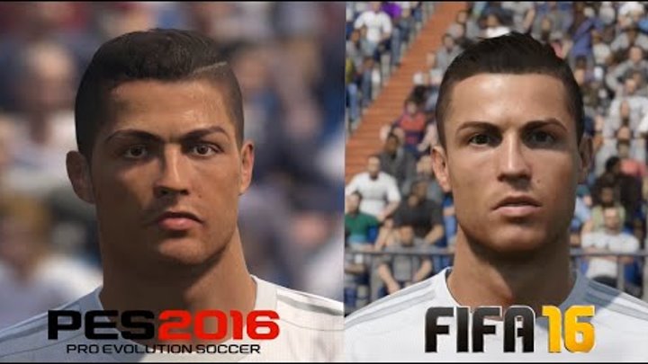 FIFA 16 vs PES 2016 Real Madrid Player Faces Comparison