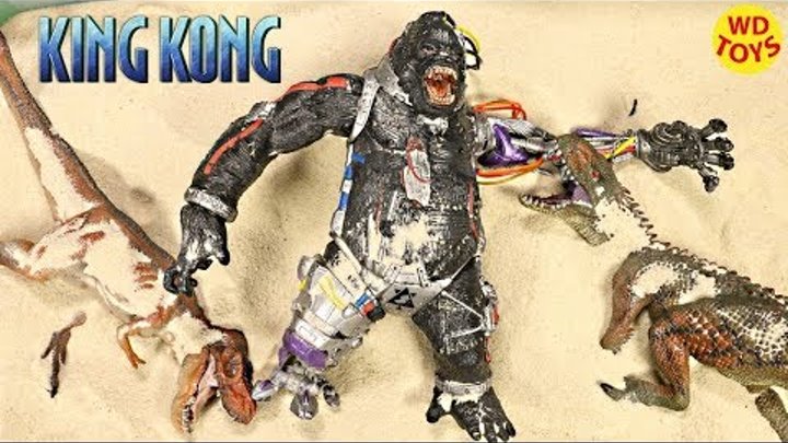 New Dinosaur Cyborg King Kong Surprise Toys Buried in Sand Dinosaur Toy Jurassic Park Dino Unboxing