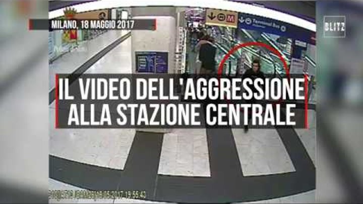 Stazione Centrale di Milano, poliziotto e militari accoltellati: il video completo dell'aggressione