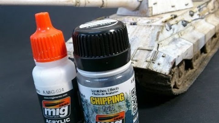 Winter Camo with chipping fluid and washable white camo part 1
