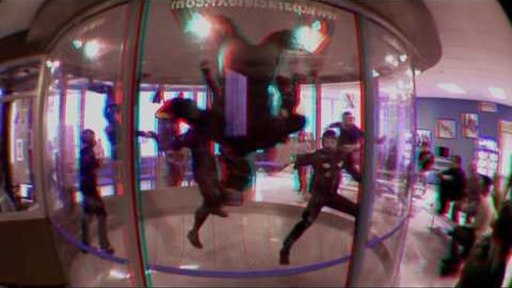 Stereoscopic 3D Skateboarding, Wind Tunnel, Snowboarding - for red-cyan anaglyph glasses