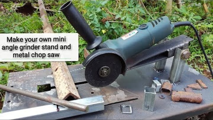 Make your own mini angle grinder stand and metal chop saw