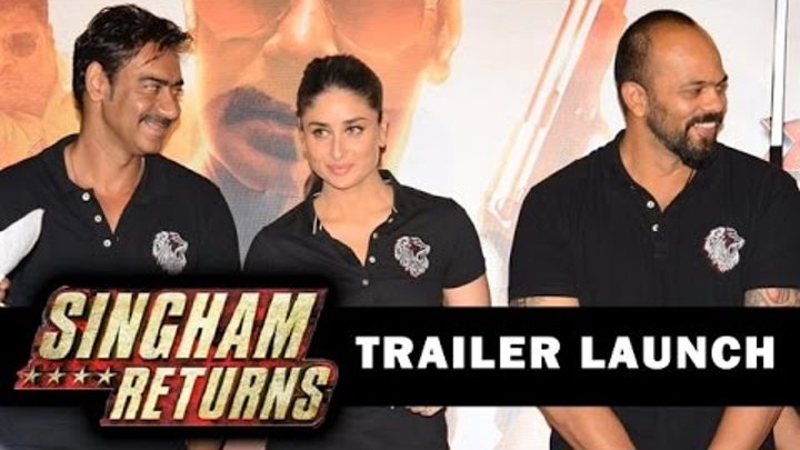 Ajay Devgn, Kareena Kapoor Khan And Rohit Shetty Attend Trailer Launch Of 'Singham Returns'