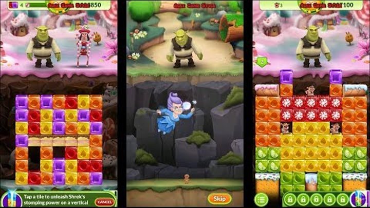 Shrek Sugar Fever (EN) - Help Shrek rescue his sugar (Android Gameplay)