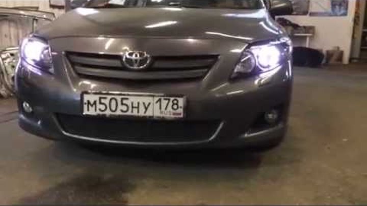Toyota corolla установка биксеноновых линз morimoto Toyota corolla установка биксеноновых линз morimoto