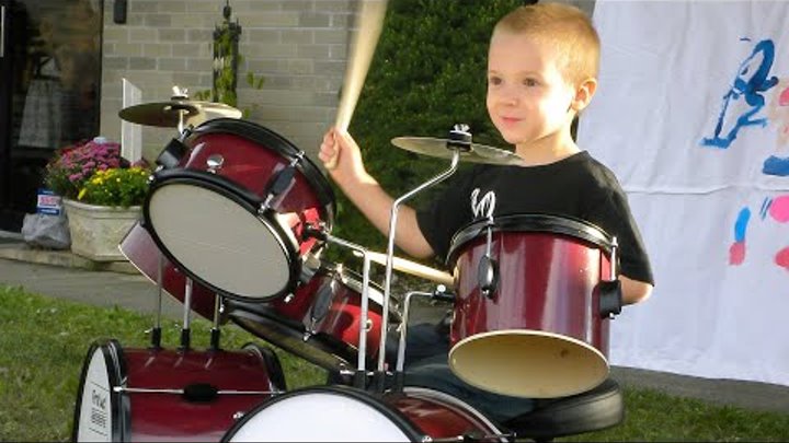 Avery Drummer Molek at Daycare Show (3 year old Drummer)