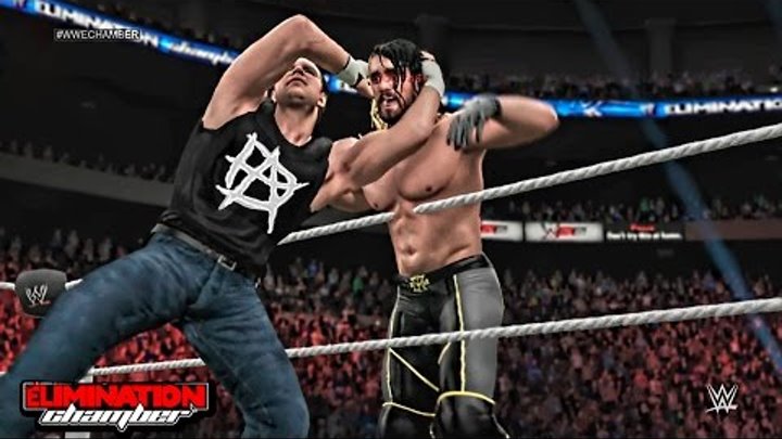 WWE Elimination Chamber 2015 - Seth Rollins vs Dean Ambrose WWE World Heavyweight Championship Match