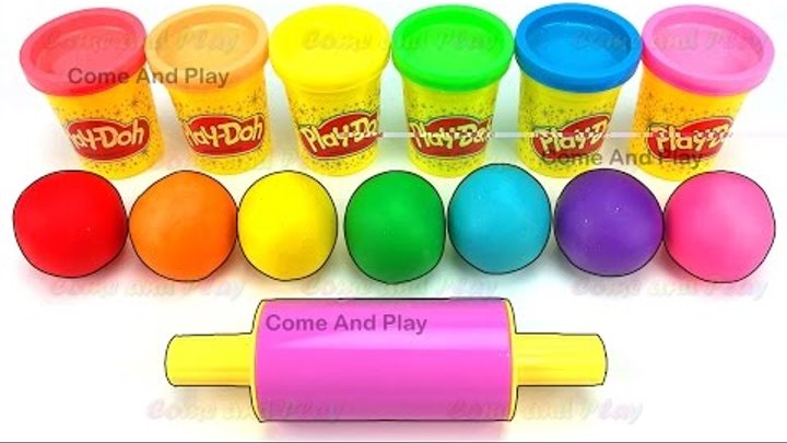 Learn Colors Play Doh Balls Ice Cream Pororo Disney Frozen Mickey Mouse Paw Patrol Surprise Toys