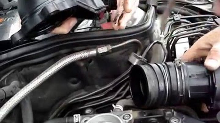 Mercedes w203 throttle body removal снятие дросселя დროსელის მოხსნა
