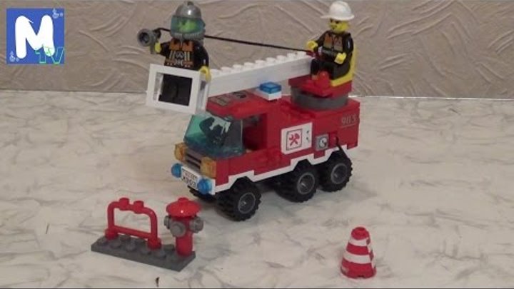 Лего пожарная машина. Лєго пожежна машина. Lego duplo fire engine