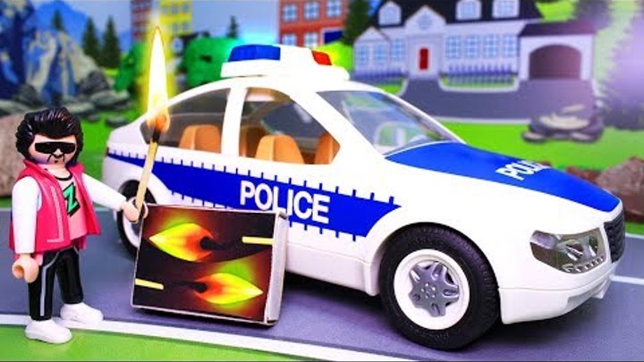 Игрушки плеймобил в видео про машинки для мальчиков – Полицейская машина мультик. Видео с игрушками