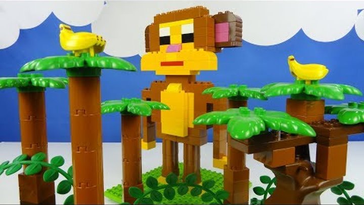 Строим из Lego Duplo, Lego Duplo the figure of a monkey - Лего Дупло фигура обезьяны