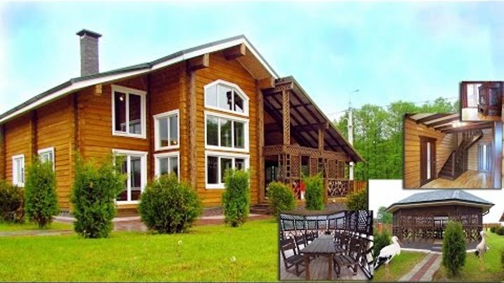 Дом твоей мечты в Беларуси! Новый деревянный сруб с мансардой, камином и баней, благоустроенный, сад