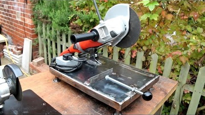 Homemade large angle grinder stand and metal chop saw 2 in 1