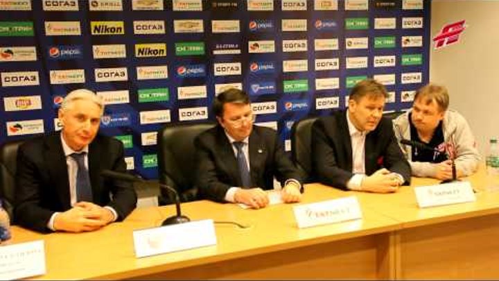 "Ак Барс" - "Авангард" 2:0. Матч 5 серии 1/4 финала плей-офф. Послематчевая пресс-конференция "Ак Барс" - "Авангард" 2:0. Матч 5 серии 1/4 финала плей-офф. Послематчевая пресс-конференция
