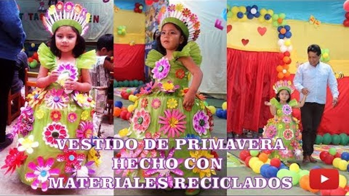 Trajes o vestuarios con materiales reciclados para niños de inicial - CONCURSO DE JARDÍN PARTE 1