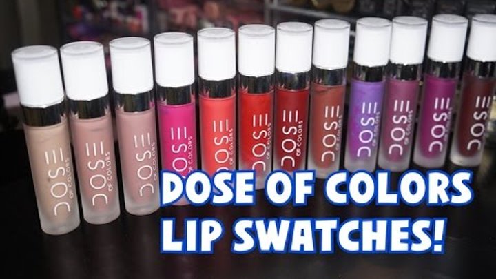 Dose of Colors Matte Lipstick Lip Swatches | Katie Danger