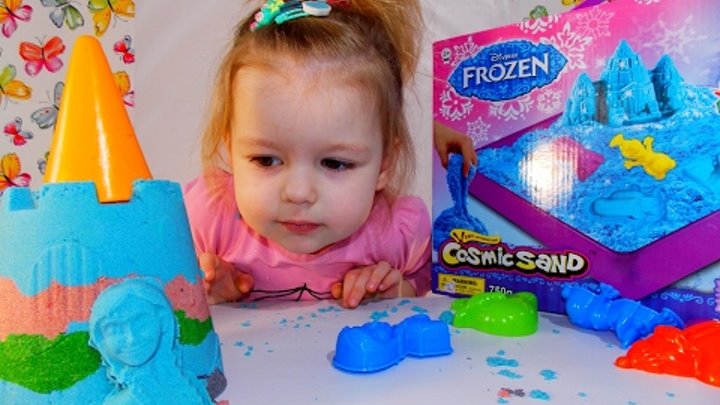 Кинетический песок лепим замок из песка, Холодное сердце. Kinetic sand Frozen, Кинетический песок лепим замок из песка, Холодное сердце. Kinetic sand Frozen,
