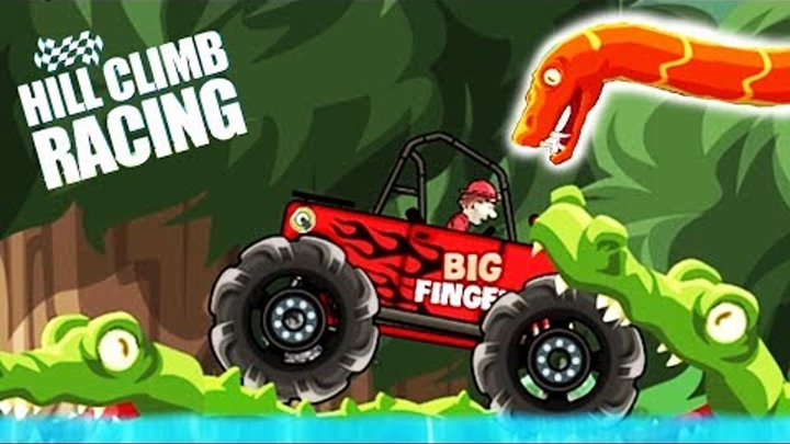 Hill Climb Racing Джунгли КРОКОДИЛЫ ЗМЕИ обновление ИГРЫ game kids Мультяшные игры про машинки гонки