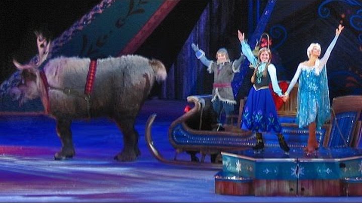 Frozen Disney on Ice show highlights with Anna, Elsa, Hans, Olaf, Sven, Kristoff skating