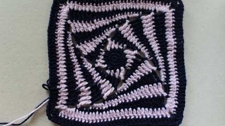 kwadrat na szydełku spirala / How to Crochet a Spiral Granny Square
