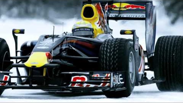 F1 car on frozen lake - Red Bull Racing returns to Quebec