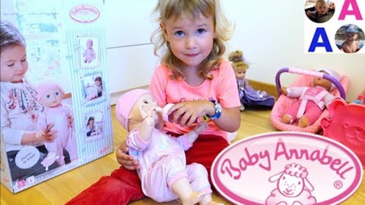 Новая Кукла у Ариши Беби Анабель ползает Учимся ходить Baby Annabell Doll Learn to walk