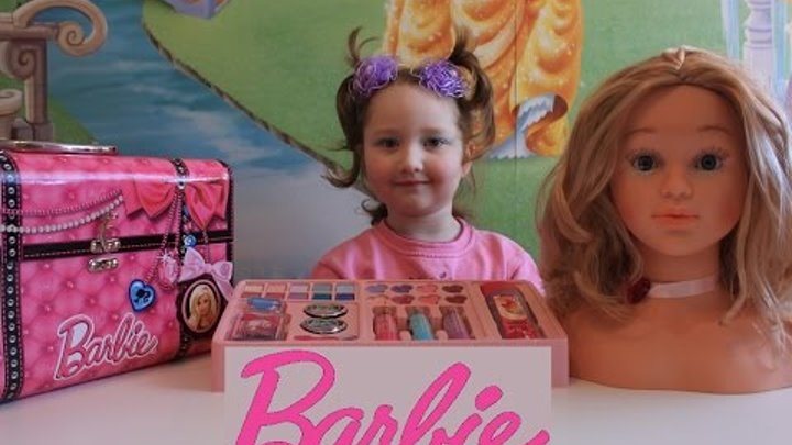 Набор детской косметики Барби чемоданчик для девочек Barbie makeup set for children