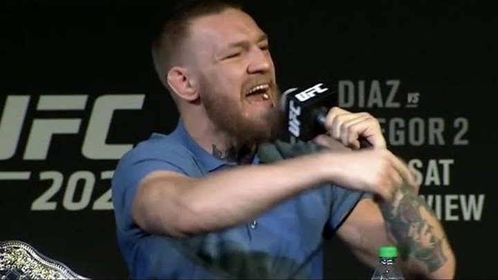 Conor McGregor went off on Nate Diaz at the UFC 202 pre-fight press conference Conor McGregor went off on Nate Diaz at the UFC 202 pre-fight press conference