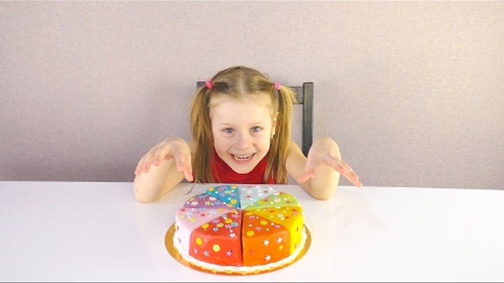 Learn Colors for Kids with a Colorful Birthday Cake and Whipped Cream Fun Toys Show