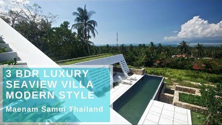 Private Luxury 3 Bedroom Seaview Villa for Rent Samui Maenam Beach